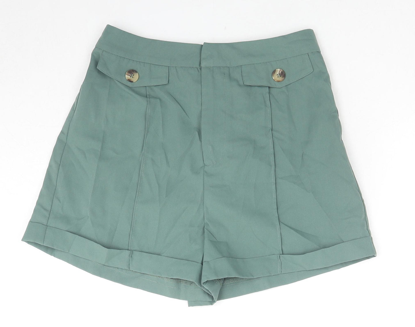 SBetro Womens Green Polyester Sailor Shorts Size M L4 in Regular Zip