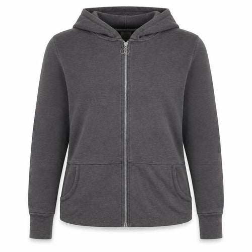 Marika Womens Grey Cotton Full Zip Hoodie Size L Zip