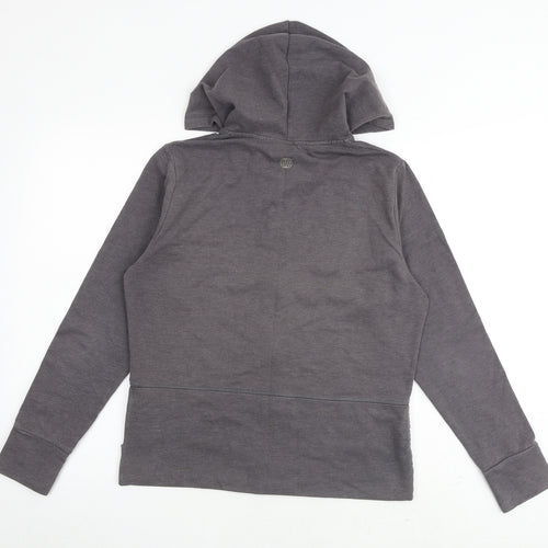 Marika Womens Grey Cotton Full Zip Hoodie Size L Zip