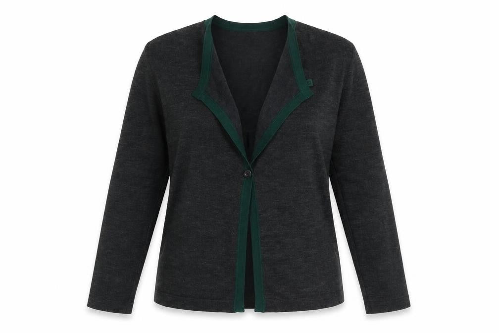 Dimensions Womens Grey V-Neck Acrylic Cardigan Jumper Size 10