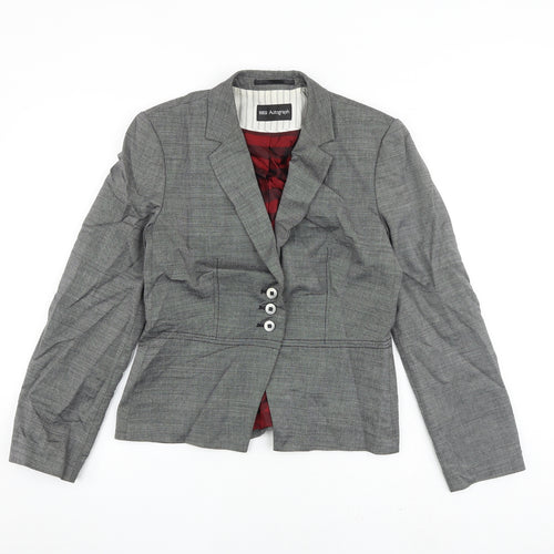 Autograph Womens Grey Jacket Blazer Size 10 Button