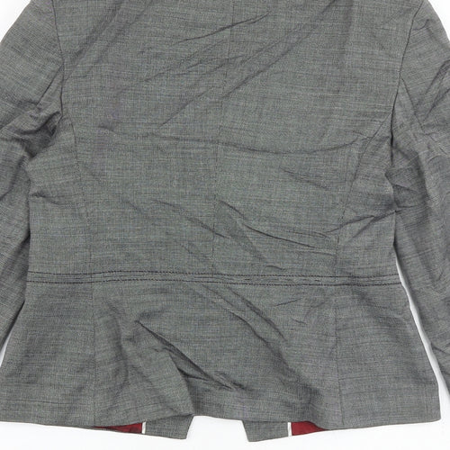 Autograph Womens Grey Jacket Blazer Size 10 Button