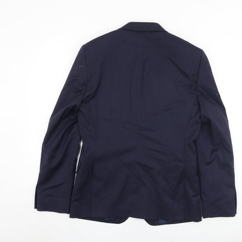 Marks and Spencer Mens Blue Wool Jacket Blazer Size 38 Regular