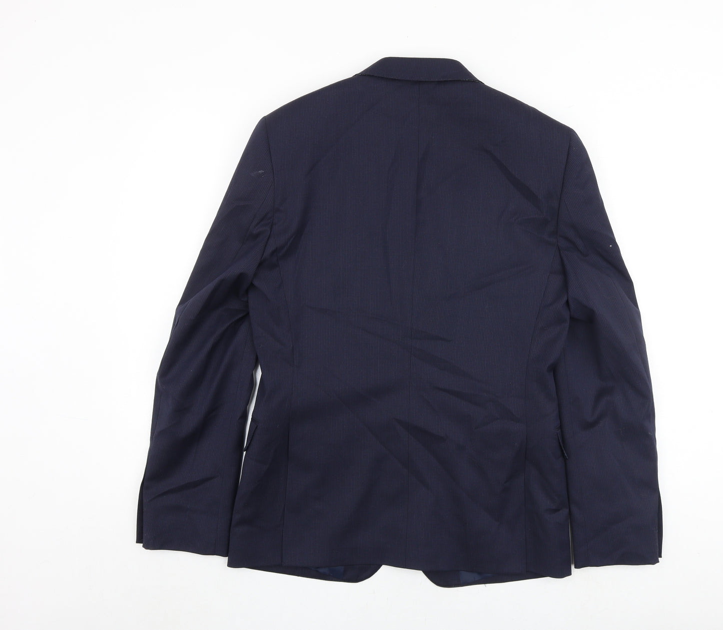 Marks and Spencer Mens Blue Wool Jacket Blazer Size 38 Regular