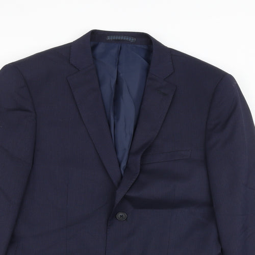 Marks and Spencer Mens Blue Wool Jacket Blazer Size 38 Regular