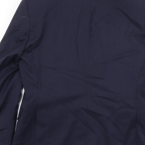 Marks and Spencer Mens Blue Wool Jacket Blazer Size 38 Regular
