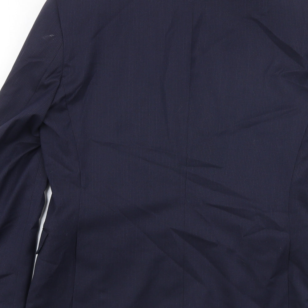 Marks and Spencer Mens Blue Wool Jacket Blazer Size 38 Regular