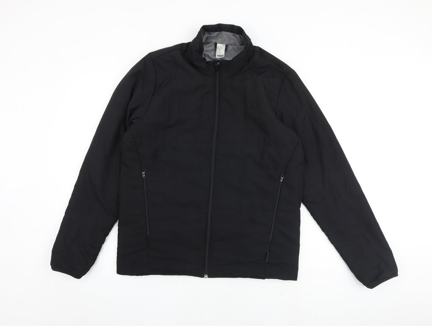 Quechua Mens Black Puffer Jacket Coat Size M Zip