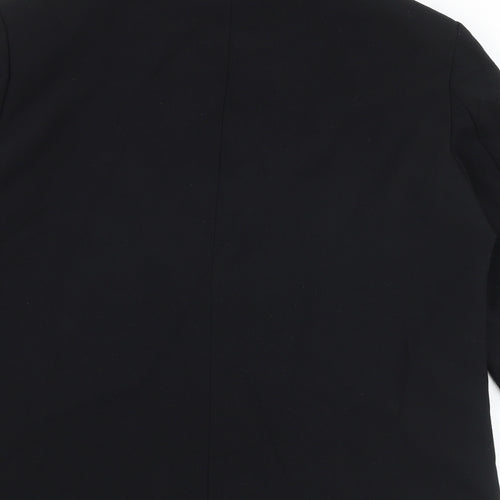 Zara Womens Black Jacket Blazer Size L Button