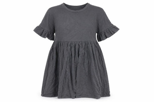 Front view of ASOS women’s grey 100% cotton a-line, size UK 10, round neck pullover