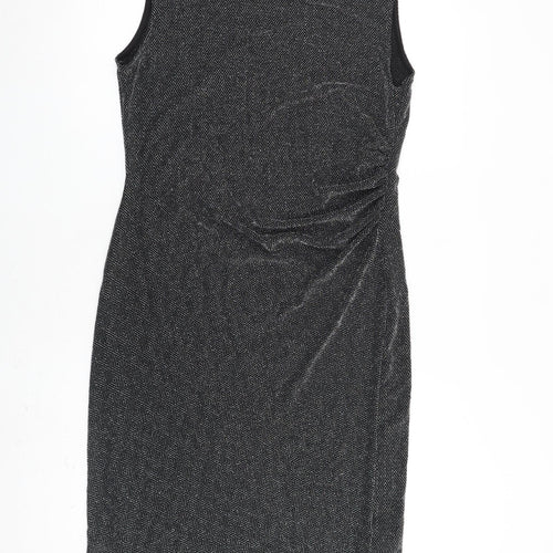 IZABEL LONDON Womens Black Nylon A-Line Size 16 Round Neck Pullover