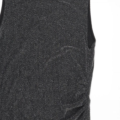 IZABEL LONDON Womens Black Nylon A-Line Size 16 Round Neck Pullover