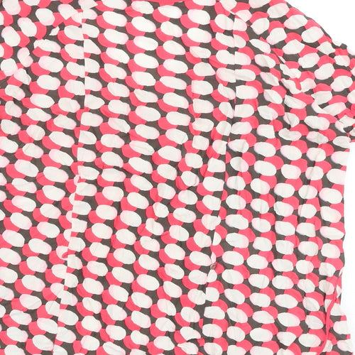 Sandwich Womens Multicoloured Geometric Viscose Basic T-Shirt Size 8 Round Neck