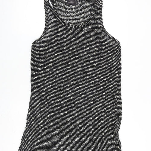 NEXT Womens Black Polyester A-Line Size 16 Round Neck Pullover