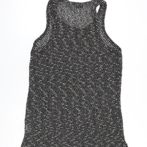 NEXT Womens Black Polyester A-Line Size 16 Round Neck Pullover
