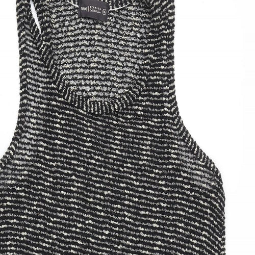 NEXT Womens Black Polyester A-Line Size 16 Round Neck Pullover