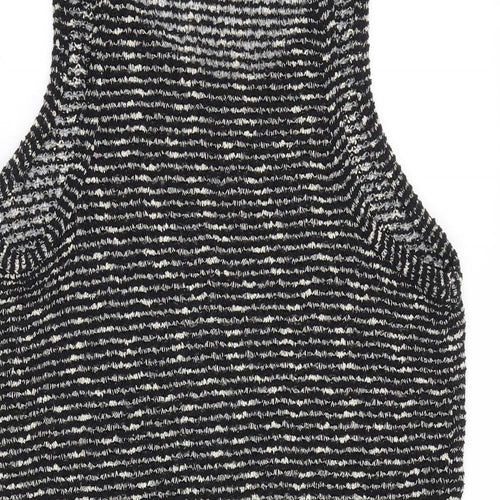 NEXT Womens Black Polyester A-Line Size 16 Round Neck Pullover