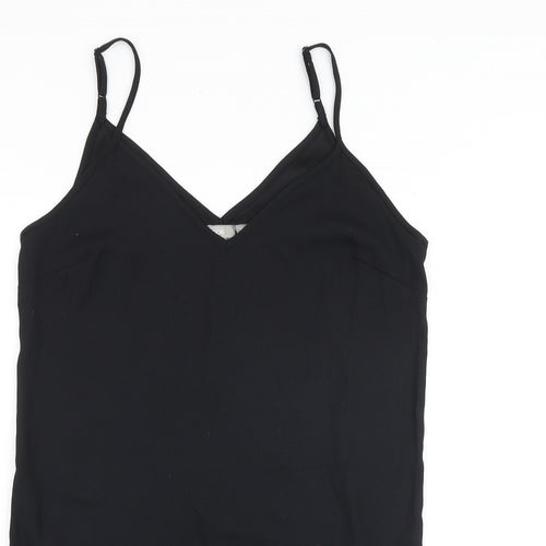 ASOS Womens Black Polyester Tank Dress Size 10 Scoop Neck Pullover