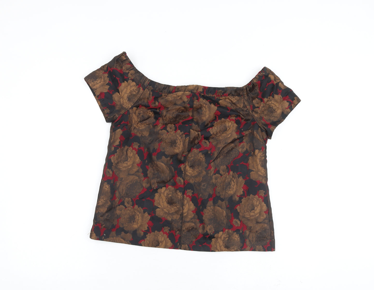 ASOS Womens Multicoloured Floral Polyester Basic Blouse Size 10 Round Neck
