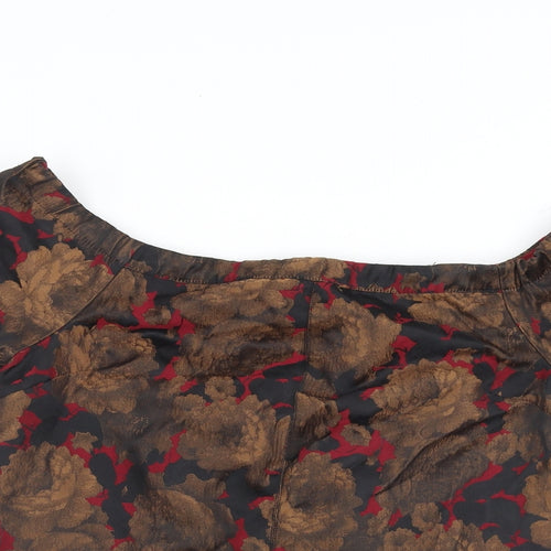 ASOS Womens Multicoloured Floral Polyester Basic Blouse Size 10 Round Neck
