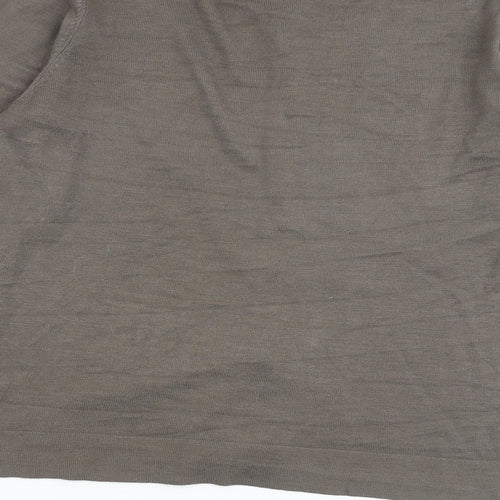 CULTURE Womens Grey Round Neck Viscose Cardigan Jumper Size M