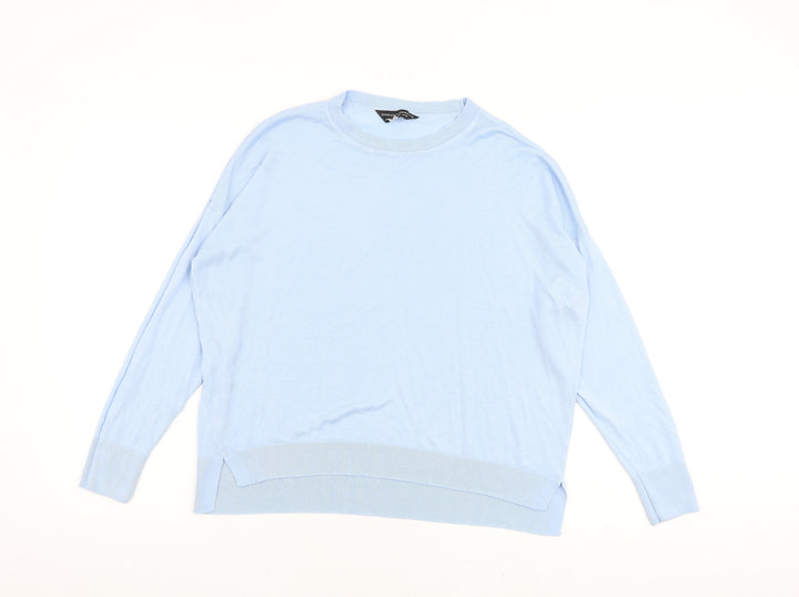 Dorothy Perkins Womens Blue Round Neck Acrylic Pullover Jumper Size 14