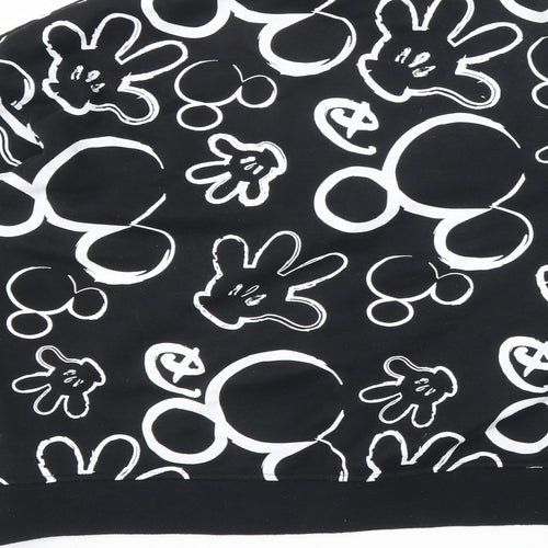 Disney Womens Black Geometric Polyester Pullover Sweatshirt Size S Pullover - Mickey Mouse
