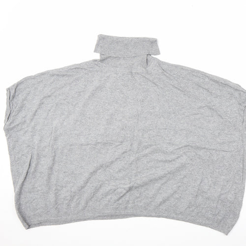 NEXT Womens Grey Roll Neck Viscose Pullover Jumper Size M