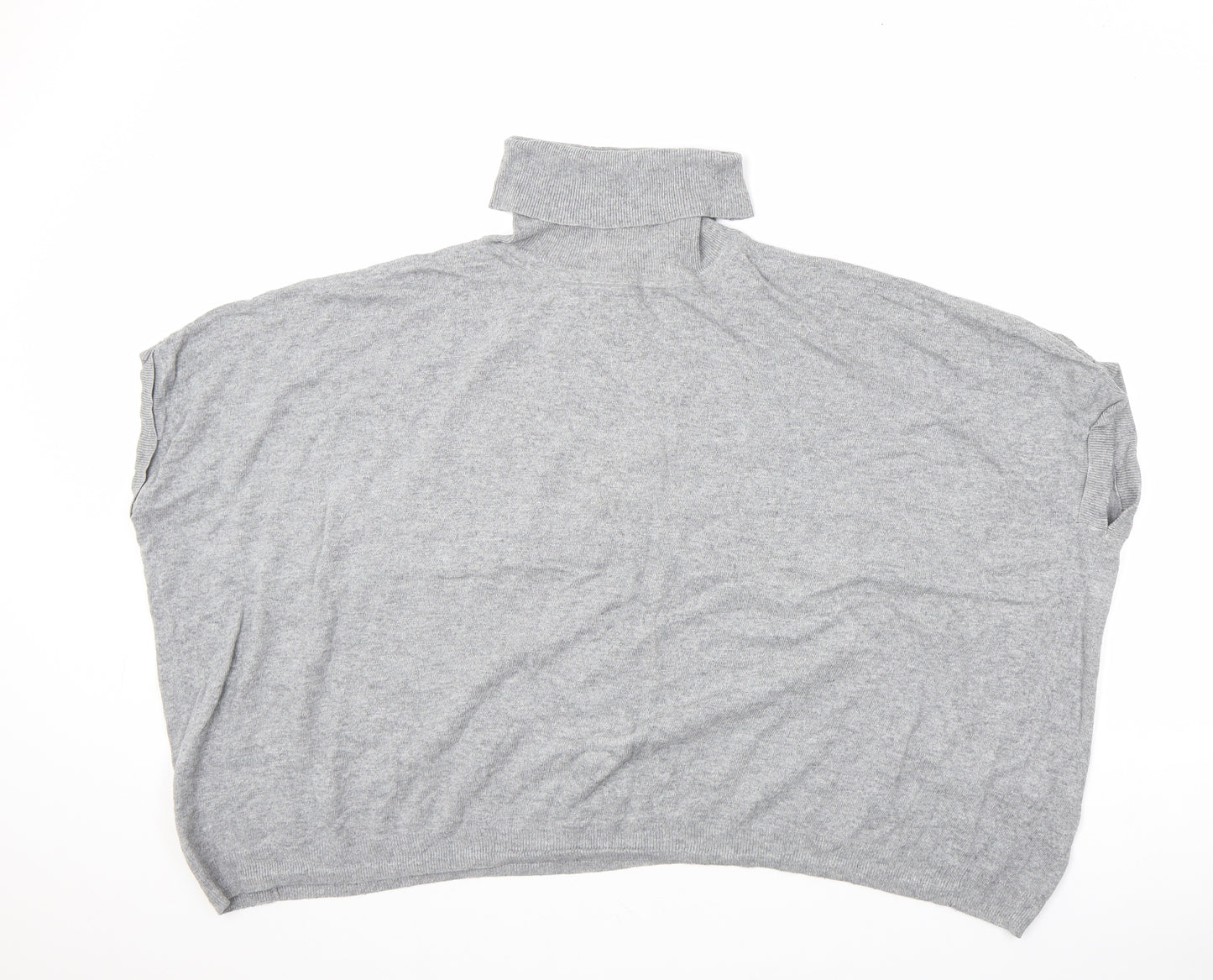 NEXT Womens Grey Roll Neck Viscose Pullover Jumper Size M