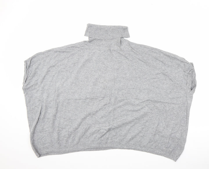 NEXT Womens Grey Roll Neck Viscose Pullover Jumper Size M
