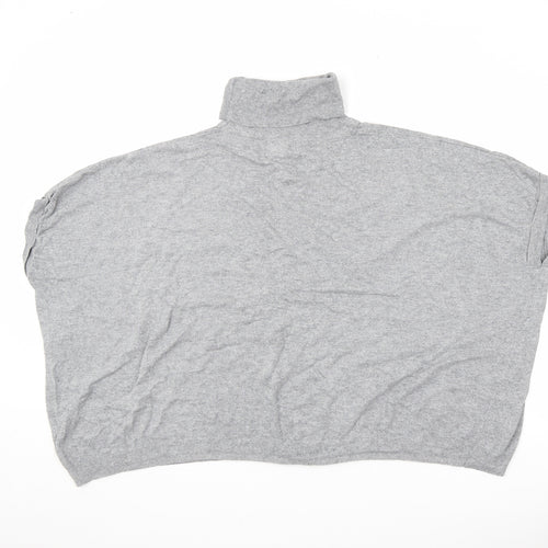 NEXT Womens Grey Roll Neck Viscose Pullover Jumper Size M