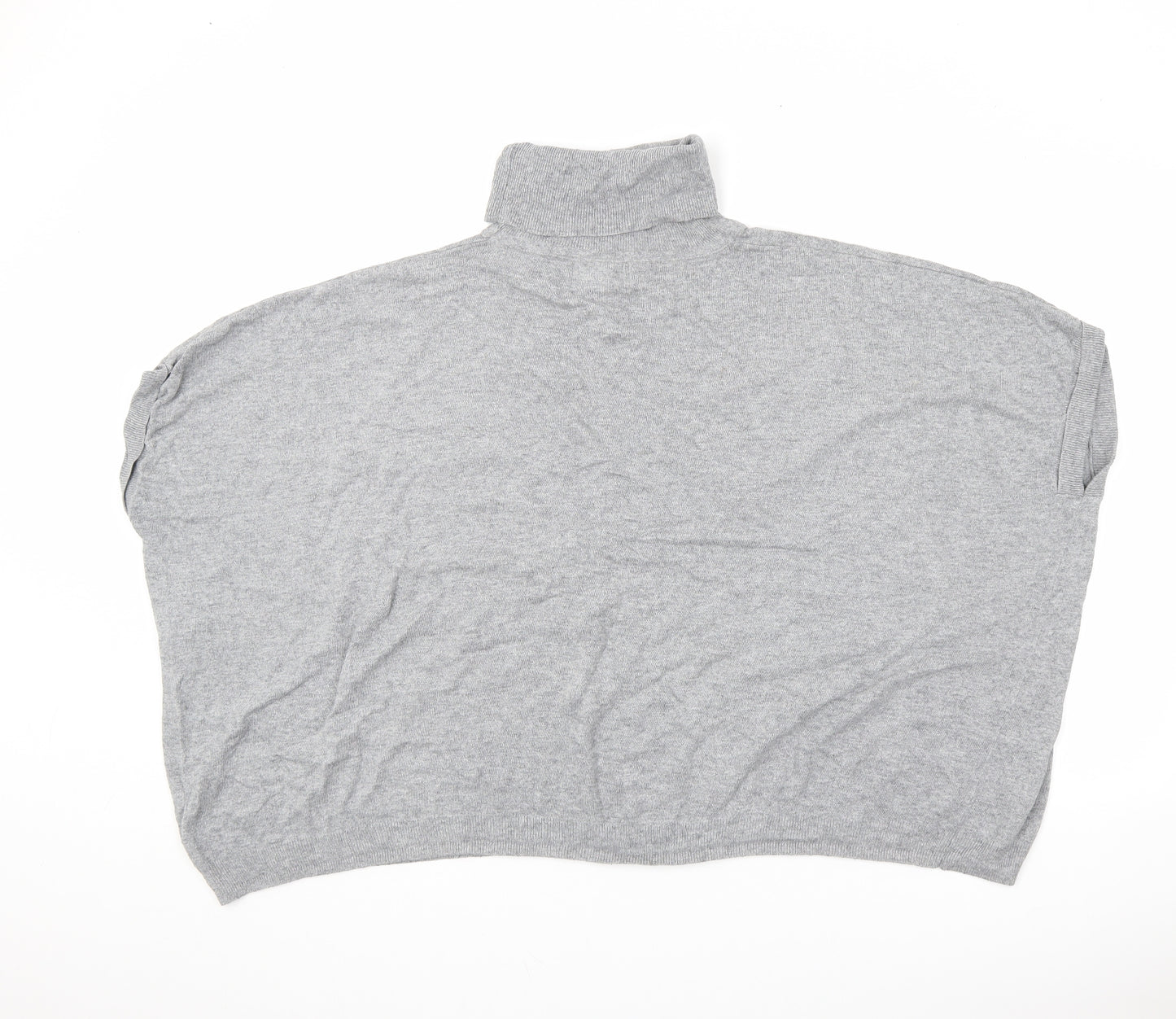 NEXT Womens Grey Roll Neck Viscose Pullover Jumper Size M