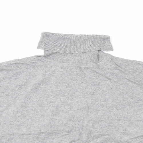 NEXT Womens Grey Roll Neck Viscose Pullover Jumper Size M
