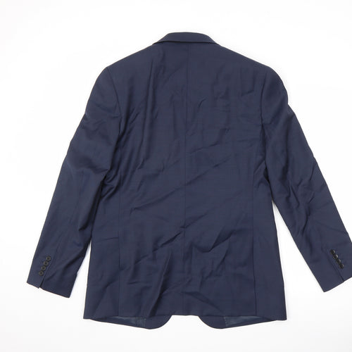 Autograph Mens Blue Wool Jacket Suit Jacket Size 40 Regular