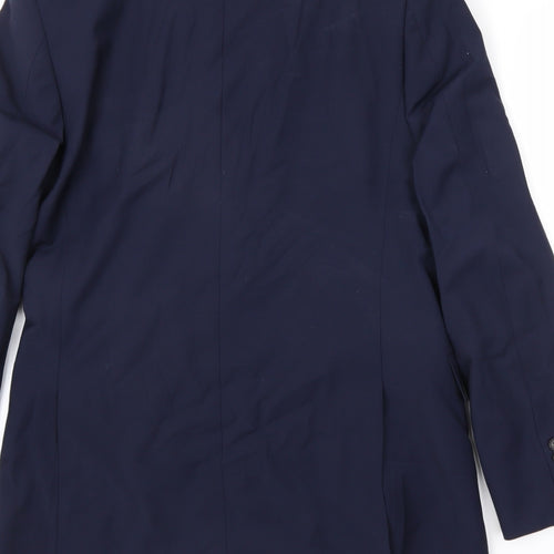 Marks and Spencer Mens Blue Polyester Jacket Suit Jacket Size 38 Regular