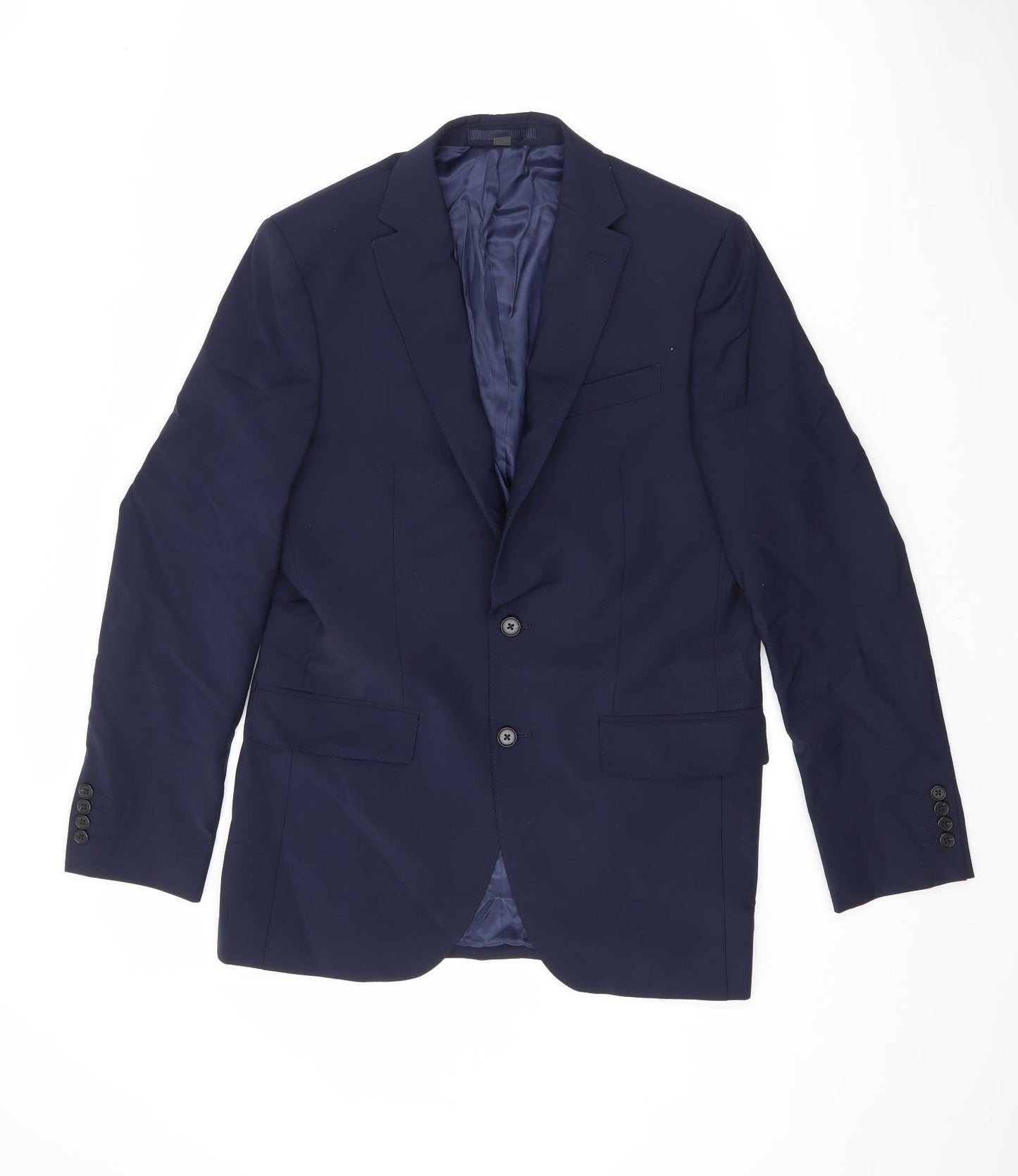 Marks and Spencer Mens Blue Wool Jacket Suit Jacket Size 38 Regular
