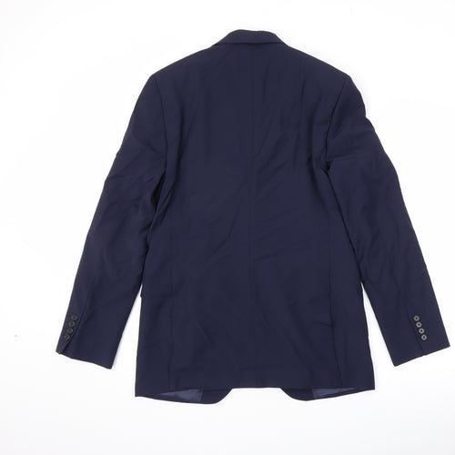Marks and Spencer Mens Blue Wool Jacket Suit Jacket Size 38 Regular