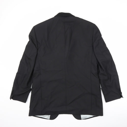 Angelo Moretti Mens Black Polyester Jacket Suit Jacket Size 42 Regular
