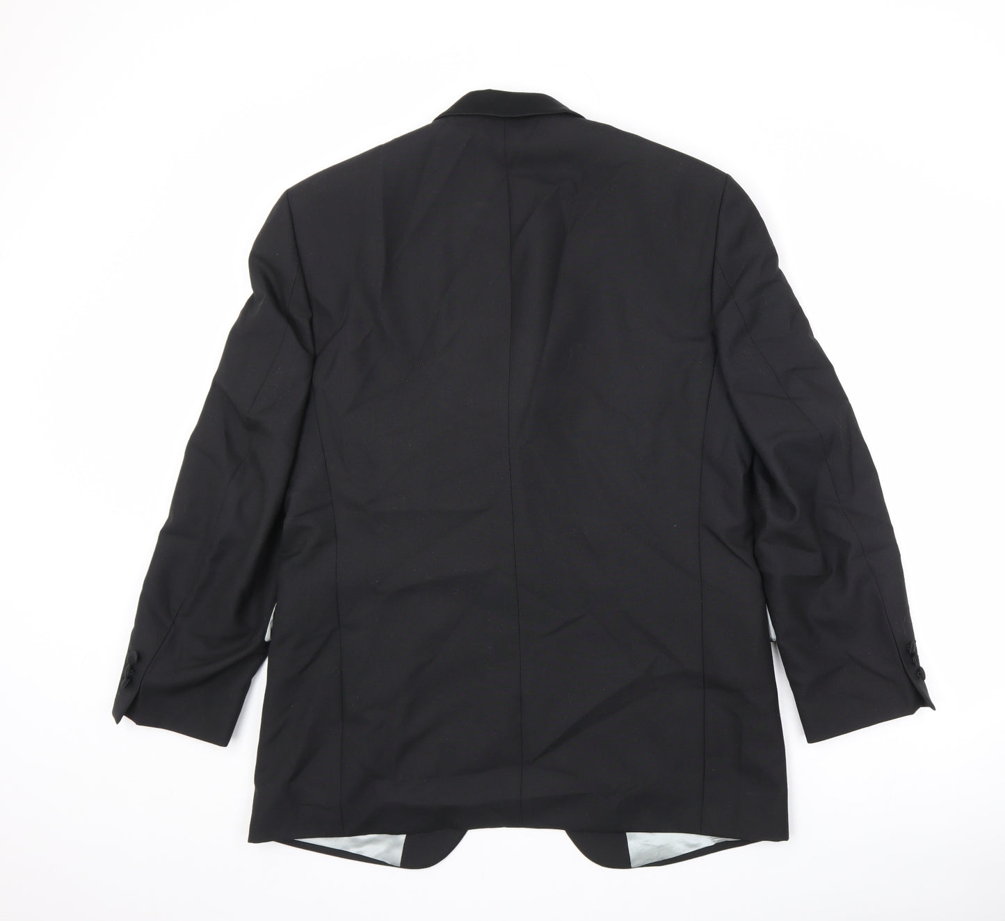 Angelo Moretti Mens Black Polyester Jacket Suit Jacket Size 42 Regular