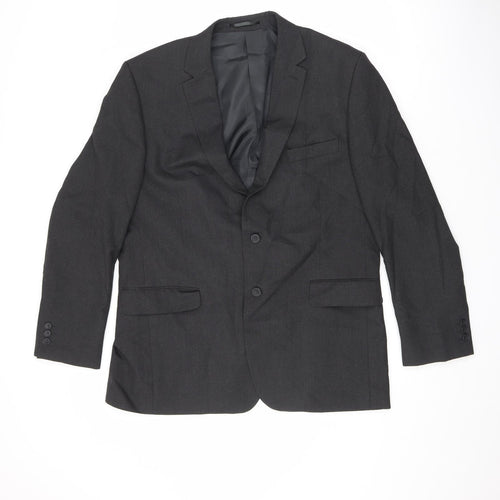Karl Jackson Mens Black Polyester Jacket Suit Size 44 Regular