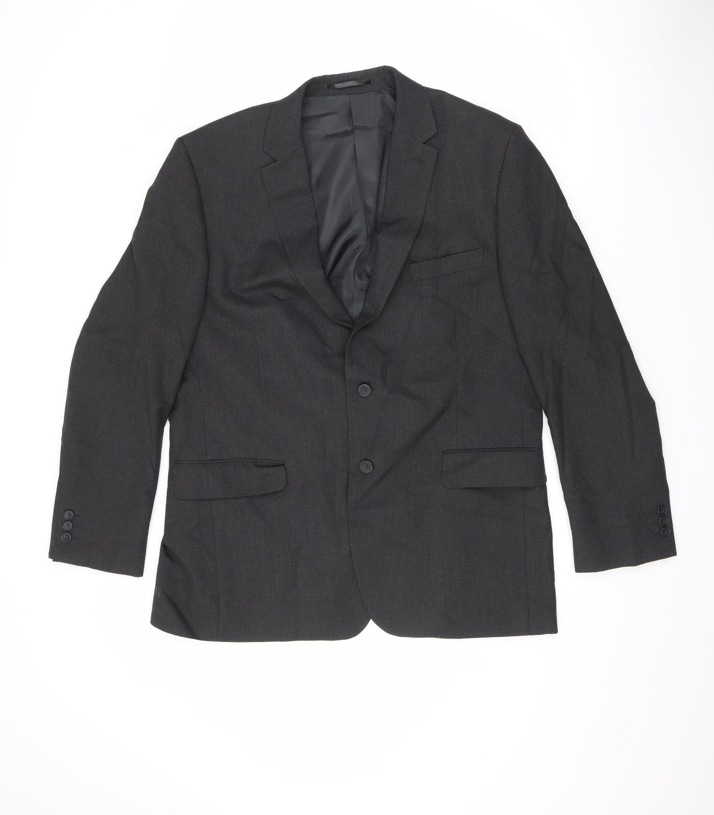 Karl Jackson Mens Black Polyester Jacket Suit Size 44 Regular
