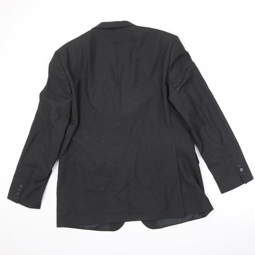 Karl Jackson Mens Black Polyester Jacket Suit Size 44 Regular