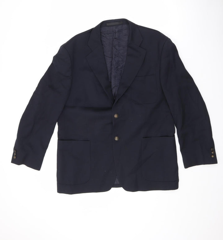 Marks and Spencer Mens Black Wool Jacket Suit Jacket Size 42 Regular