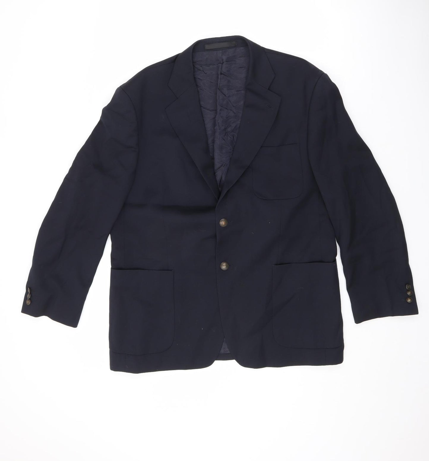 Marks and Spencer Mens Black Wool Jacket Suit Jacket Size 42 Regular