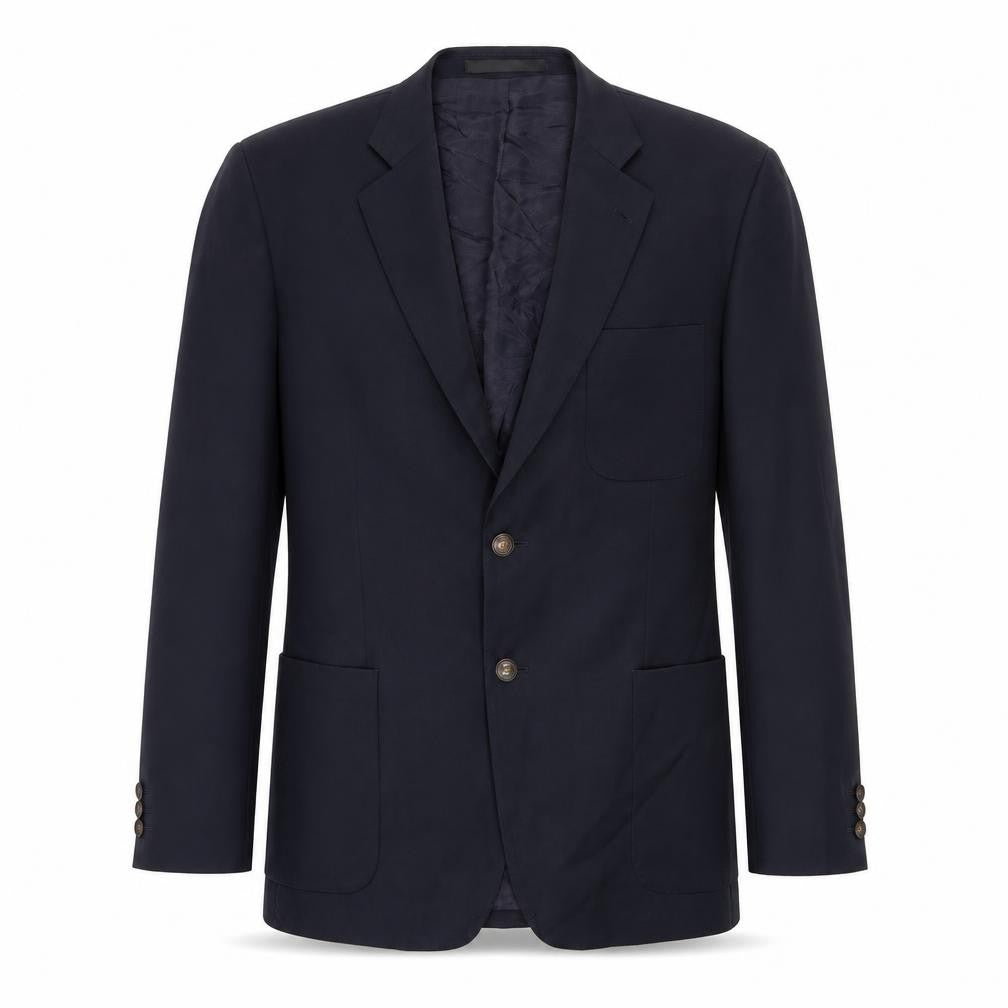 Front view of Marks & Spencer men’s black wool jacket suit jacket, size 42, regular