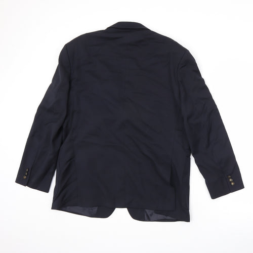 Marks and Spencer Mens Black Wool Jacket Suit Jacket Size 42 Regular