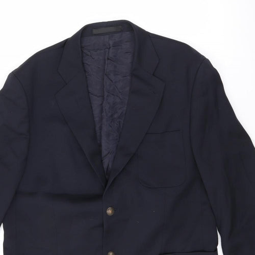 Marks and Spencer Mens Black Wool Jacket Suit Jacket Size 42 Regular