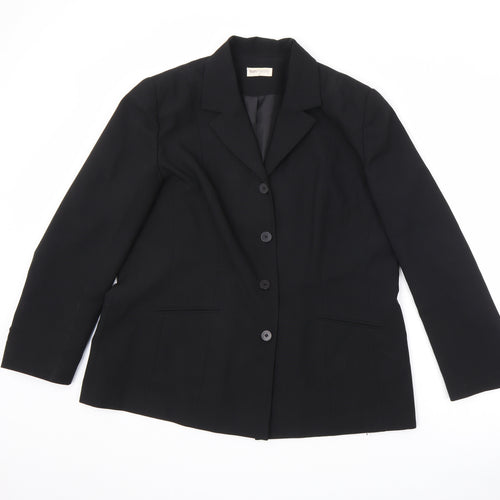 Bonmarché Womens Black 100% Polyester Jacket Blazer Size 18