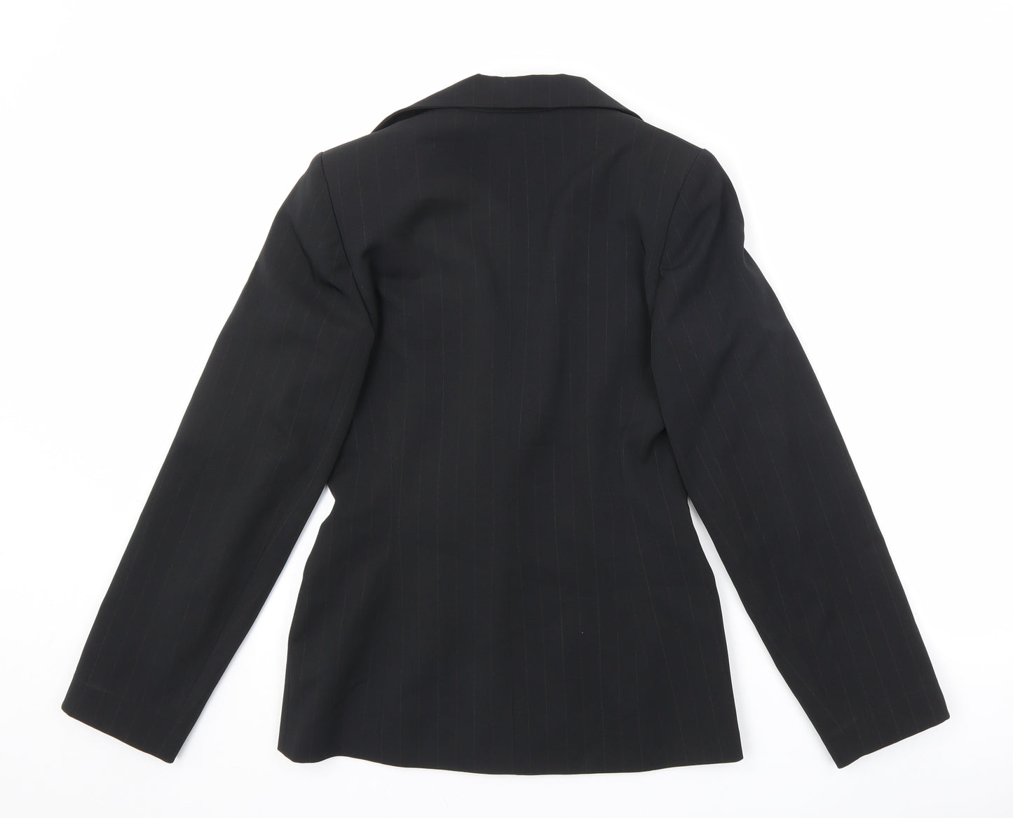 New Look Womens Black Striped Jacket Blazer Size 8 Button