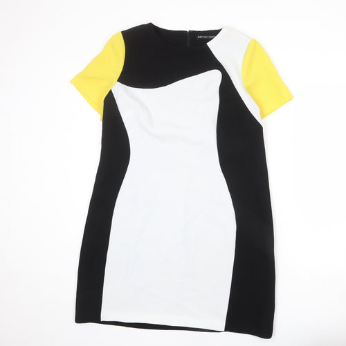 Definitions Womens Multicoloured Polyester Sheath Size 16 Roll Neck Zip
